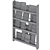 Minimalist Culinary Cookbook Wall Shelf 3D model small image 6