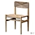 Rustic Woven Wood Chair Set 3D model small image 1