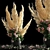 Elegant Pampas Grass Rose Decor 3D model small image 1