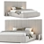 Italian Style Vibieffe Bed Collection 3D model small image 1