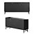 Halifax Black Sideboard Metal Legs 3D model small image 2