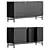 Halifax Black Sideboard Metal Legs 3D model small image 8