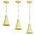 Sleek Cone Pendant Light 3D model small image 2