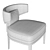 Elegant Frato Beirut Armchair 3D model small image 7