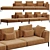 Italian B&B Michel Effe Sofa 3D model small image 1