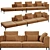 Italian B&B Michel Effe Sofa 3D model small image 3