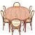 Elegant Modern Dining Table Set 3D model small image 2