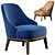 Modern Upholstered Armchair: Parla Atlas 3D model small image 1