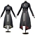 Vintage Gothic Dress 3D Model 3D model small image 1