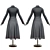 Vintage Gothic Dress 3D Model 3D model small image 2