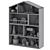 Jabadabado House Shelf Large Gray 3D model small image 2
