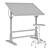 Retro Drafting Table & Stool 3D model small image 3