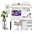 Modern Office Workstation Set 3D model small image 5