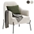 Elegant Daniella Accent Armchair 3D model small image 1