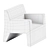 Sleek Outdoor Armchair by Vondom 3D model small image 3