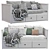 Scandinavian Style Ikea Daybed 3D model small image 1