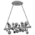 Modern Globe Linear Chandelier Fixture 3D model small image 2