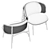 Modern Suzenne Lounge Chair Set 3D model small image 5