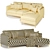 Contemporary Lomeo Corner Sofa 3D model small image 4