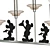 Enchanting Disney Mice Pendant Light 3D model small image 2