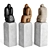 Sculpted Figure Marble Pedestal 3D model small image 1