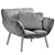 Contemporary Leather Armchair by Bonaldo 3D model small image 4