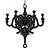 Modern Black Pendant Light 3D model small image 1