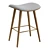 Modern Upholstered Counter Stools Set 3D model small image 1