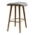 Modern Upholstered Counter Stools Set 3D model small image 4