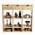 Teak & Pink Terrazzo Bookcase 3D model small image 2