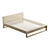 Elegant Teak Bed Frame 3D model small image 3