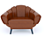 Luxury Leather Sofa Chair 3D model small image 1