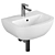 Modern Grohe Wall Hung Basin 3D model small image 1