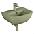 Modern Grohe Wall Hung Basin 3D model small image 2