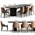 Modern Dining Set Package 3D model small image 1