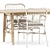 Modern Outdoor Dining Set: Lucy Chairs & BM1160 Table 3D model small image 3