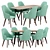 Modern Dining Set Dagny & Sinus 3D model small image 1