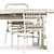 modern dining set, designer furniture 3D model small image 3