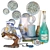 3D Decor Set with Vases 3D model small image 1