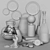3D Decor Set with Vases 3D model small image 2
