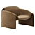 Luxury Modern Poliform Armchair 3D 3D model small image 2