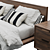 Asher Bed with Nightstands Set 3D model small image 4