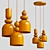 - Modern Metal Glass Pendant Combo 3D model small image 3