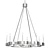 Elegant Fiona Chandelier in White 3D model small image 1