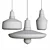 Modern Three-Head Glass Chandelier 3D model small image 2