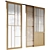 Japanese Style Sliding Room Divider 3D model small image 2