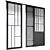 Japanese Style Sliding Room Divider 3D model small image 3