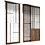 Japanese Style Sliding Room Divider 3D model small image 5