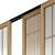 Japanese Style Sliding Room Divider 3D model small image 6