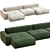  Sleek Modern Boca Navi Sofa 3D model small image 1